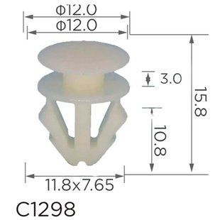 Купить Клипса крепления молдинга двери Audi Seat Volkswagen Skoda 191853585A C1298 73382 Фиксатор молдингов и радиаторных решеток