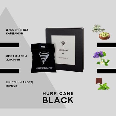 Купить Ароматизатор автомобильный арома саше Hurricane Black Standart ручной работы 57701 Ароматизаторы Hurricane Premium