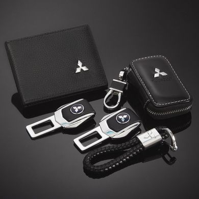 Купити Подарунковий набір №1 для Mitsubishi з заглушок і брелка з логотипом 36641 Подарункові набори для автомобіліста