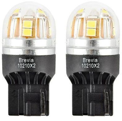 Купить LED автолампа Brevia Spower 12/24V T20 W21W 15x2835SMD 330Lm 6000K CANbus W3x16d 2 шт (10210X2) 40189 Светодиоды - Brevia