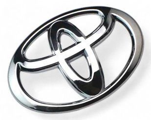 Купить Эмблема решетки задняя для Toyota Хром 110х75 мм Пластикна скотче (Завод) 88542 Эмблемы на иномарки