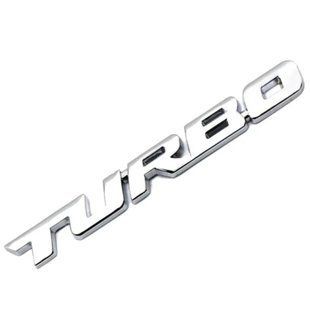 Купити Емблема напис TURBO 97х11 мм Хром метал на скотчі (Завод) 88445 Емблема напис на іномарки