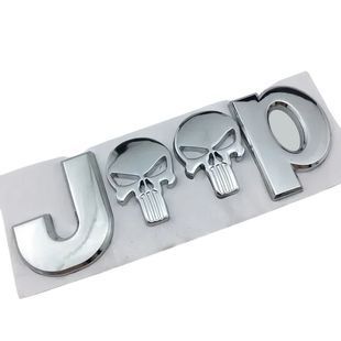 Купити Емблема напис JEEP 135х45 мм Хром метал на скотчі (Завод) 89420 Емблема напис на іномарки