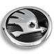 Купити Емблема Skoda (новий тип) Чорний + Хром &Oslash;90 мм (на скотчі) 3V0853621A 90130 Емблеми на іномарки - 1 фото из 5