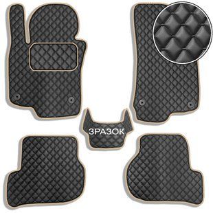 Купити Килимки в салон для Volkswagen Tiguan II USA Allspace 2015- Екошкіра Бежеві 5 шт (Rombus) 68152 Килимки для Volkswagen