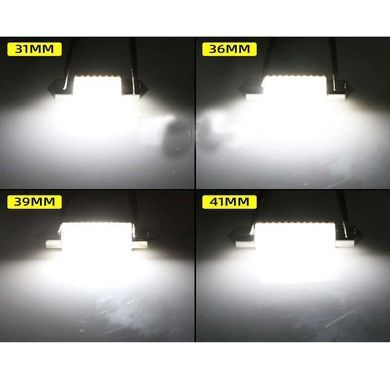 Купити Світлодіод 12-24V Т11 41 мм SMD 2-3030 (Кераміка 2,5W) №133 63462 Світлодіоди - T11 Софітка