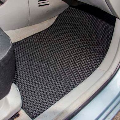 Купити Килимки в салон EVA для Hyundai Accent III (Verna) 2006-2010 з підп'ятником Чорно-Червоний кант 5 шт 67213 Килимки для Hyundai