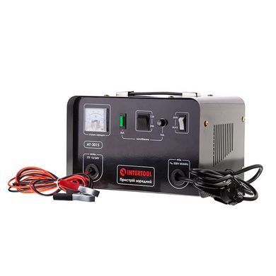 Купити Зарядний пристрій 12-24 В, 600 Вт, 230 В, 30/20 А INTERTOOL AT-3015 77952 Перетворювачі напруги інвертори - Зарядні АКБ
