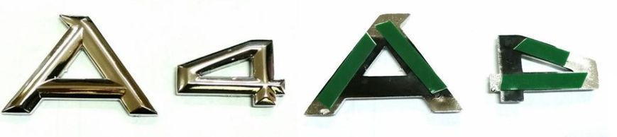 Купити Емблема Напис A4 емблема на багажник 70 x 40 мм 22076 Емблема напис на іномарки