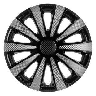 Купити Ковпак колеса Star Карат R16 чорний карбон, пласкі 2 шт 21885 16 (Star)