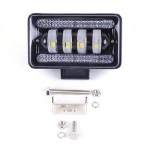 Купить Светодиодная дополнительная LED фара Квадрат 150x90x65 mm / Линза с ДХО / 60W / 15W*4 / 10-30V 1 шт 32087 Дополнительные LЕD фары