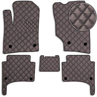 Купити Килимки в салон для Volkswagen Touareg I 2002-2010 Екошкіра Коричневі 5 шт (Rombus) 68080 Килимки для Volkswagen