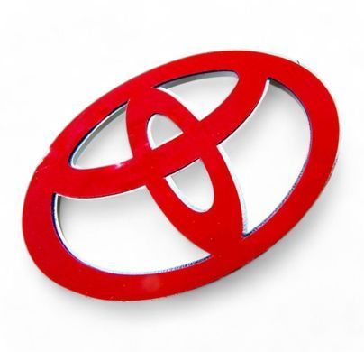 Купити Емблема решітки задня для Toyota Хром 130х90 мм Пластикна скотче (Завод) 88544 Емблеми на іномарки