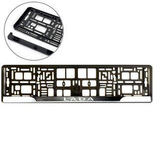 Купити Рамка номера для Lada Тип 3 Морозостійка Кольоровий Логотип (Avtovin) 86722 Рамка номера - Модельні написи