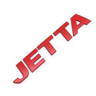 Купить Эмблема надпись JETTA Пластик 132Х22 мм Красная на скотче (Завод) 89023 Эмблема надпись на иномарки