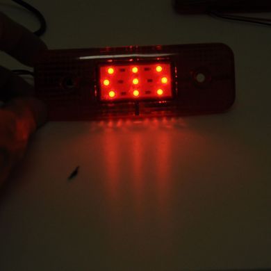 Купити Габарит LED прямокутний 115х40 мм/12/24V/9 діодів Червоний 4 шт (MRT 60 K 062) 10096 Габаритні вогні