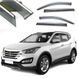 Купити Дефлектори вікон вітровики Benke для Hyundai Santa Fe 2013-2020 Хром Молдинг Із Нержавіючої Сталі 3D 31930 Дефлектори вікон Hyundai - 1 фото из 8