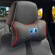 Купити Подушка на підголівник з логотипом Lada Екошкіра 3D Кольоровий лого Чорна-Червоний кант 1 шт 91689 Подушки на підголовник - під шию