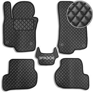 Купити Килимки в салон Екошкіра для Volkswagen Tiguan II USA Allspace 2015- Чорні 5 шт (Rombus) 68157 Килимки для Volkswagen