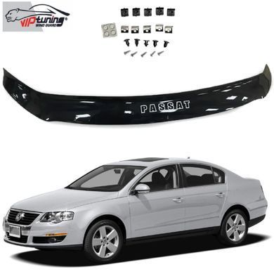 Купити Дефлектор капоту мухобійка Volkswagen Passat B6 2005-2010 Євро Кріплення (Vip Tuning) 6937 Дефлектори капота Volkswagen