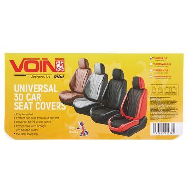 Купить 5D Чехлы для сидений Voin Отдельные Подголовники Черные Комплект (V-9101 Bk Full) 91364 Накидки для сидений Premium (Алькантара)