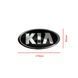 Купить Эмблема Kia OLD TYPE Черная (старый шрифт) 170х84 мм (обод Хром) Пластик(на скотче + 3 ножки) (Завод) 88611 Эмблемы на иномарки - 2 фото из 4