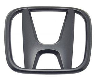 Купить Эмблема решетки задняя для Honda матовая Черная 92х75 мм Пластик(на скотче и 2 усика по центру) (Завод) 88555 Эмблемы на иномарки
