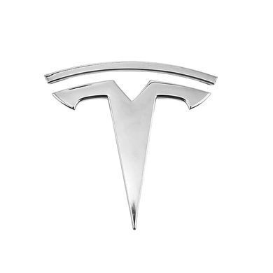 Купити Емблема Tesla Хром 78 мм Пластик на скотче (Завод) 88403 Емблеми на іномарки