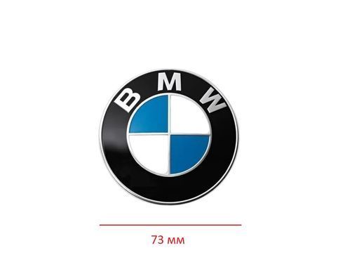 Купити Емблема Bmw біло-синя 73 мм (направляючі) 51148219237 90082 Емблеми на іномарки