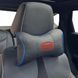 Купить Подушка на подголовник с логотипом BYD Экокожа 3D Цветной лого Черная-Синий кант 1 шт 91790 Подушки на подголовник - под шею