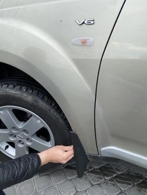 Купити Бризковики для Mitsubishi Outlander XL 2009-2012 (вузький порог) комплект 4 шт (OEM: MZ313931, MZ314340, MZ313932) 1817 Бризговики Mitsubishi