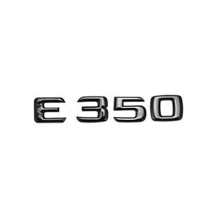 Купити Емблема напис E350 для Mercedes-Benz E-Class чорна глянцева 140х23 мм пластик (на скотчі) 94732 Емблема напис на іномарки