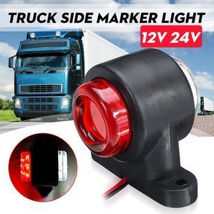 Купить Габарит LED чебурашка 12/24V мини 5.5 см 2 шт Красный-Белый (MRT 301) 10100 Габариты рожки