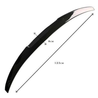 Купити Спойлер багажника універсальний TPU 120 см V-Type / 3М скотч / Чорний глянець 39675 Спойлери на кришку багажника