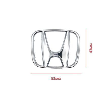 Купить Эмблема руля Honda Хром 53х43 мм Пластик (на 13 усиках без скотча) (Завод) 88549 Эмблемы на иномарки