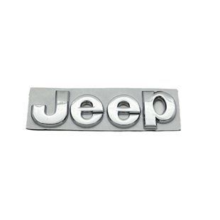 Купити Емблема напис Jeep 134&times;40мм Хром метал (на скотчі) 90476 Емблема напис на іномарки