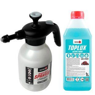 Купити Набір для миття авто Nowax TopLux №1 Піногенератор ручний та Піна активна (NX02183 NX01174) 60501 Набори техдопомоги та догляду для автомобіліста