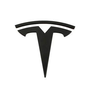 Купить Эмблема передняя Tesla 3/Y Черная матовая 78 мм металл на скотче (Завод) 89558 Эмблемы на иномарки
