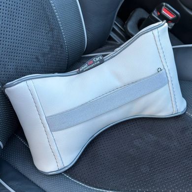 Купить Подушка на подголовник с логотипом Subaru Экокожа 3D Цветной лого Серые-Серый кант 1 шт 91611 Подушки на подголовник - под шею