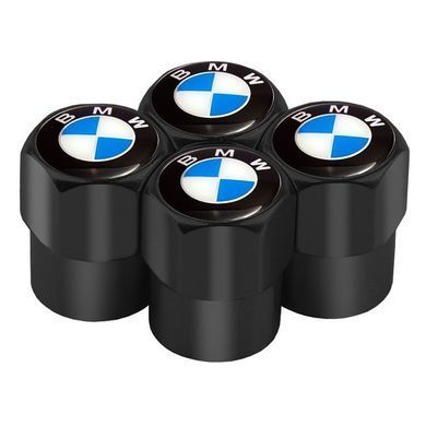 Купить Колпак вентиля колеса BMW БМВ 4 шт Тюнинг Черные 89038 Защитные колпачки на ниппеля