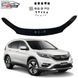 Купити Дефлектор капоту мухобійка Honda CR-V 2012-2017 Євро Кріплення (Vip Tuning) HD55 6757 Дефлектори капота Honda