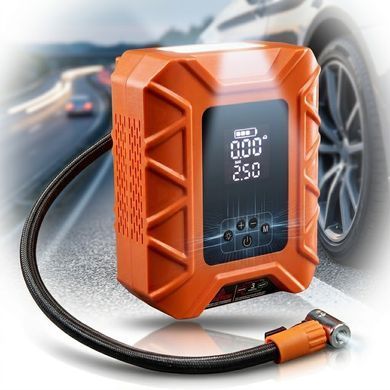 Купити Автомобільний компресор Бустер Повербанк 4в1 14.8V 37.0wh 10000mAh Ліхтар (VC-345CL) 101358 Електричні автомобільні компресори