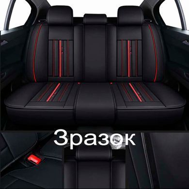 Купити Чохли Накидки для сидінь Voin 5D Комплект Смужка Сірий Сірий кант (V-2003 Gy) 67115 Накидки для сидінь Premium (Алькантара)