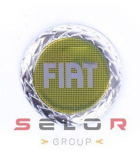 Купити Емблема для Fiat з колоском / пластикова / скотч D80 Жовта 31916 Емблеми на іномарки