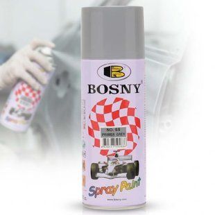 Купить Грунтовка Акриловая Bosny Спрей 400 мл Серый Матовый (№68) 101095 Краски аэрозольные