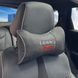 Купить Подушка на подголовник с логотипом Audi Экокожа 3D Цветной лого Черная-Серый кант 1 шт 91550 Подушки на подголовник - под шею