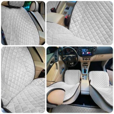 Купить Накидка для сидения Алькантара Verona Premium L Серая 1 шт (Оригинал) 86541 Накидки для сидений Premium (Алькантара)