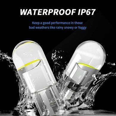 Купить Автолампы светодиодные LED 12V T10 0.5W (Стекло Круглое) Желтый Свет 1 шт 63473 Светодиоды - T10 без цоколя