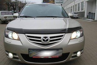 Купить Дефлектор капота мухобойка Mazda 3 2003-2009 7043 Дефлекторы капота Mazda