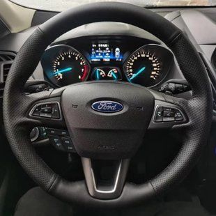 Купить Чехол Оплетка Руля для Ford Focus/Kuga/C-Max 2014-2018 Кожа (Модельная Выкройка) №17 101001 Оплетки на Руль